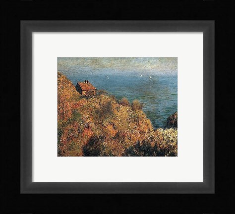 Framed Fishermans lodge at Varengeville Print