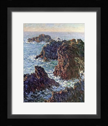 Framed Rock Points at Belle-Ile, 1886 Print