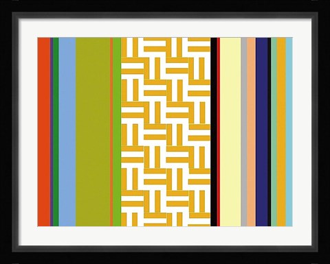 Framed Striped Key Print