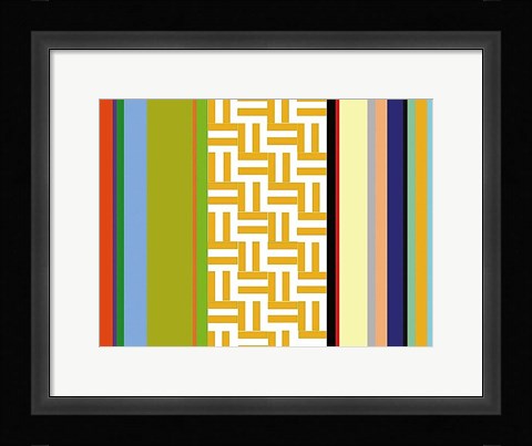 Framed Striped Key Print