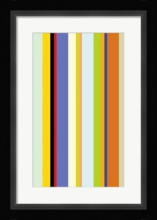 Framed Paprika Stripe Print