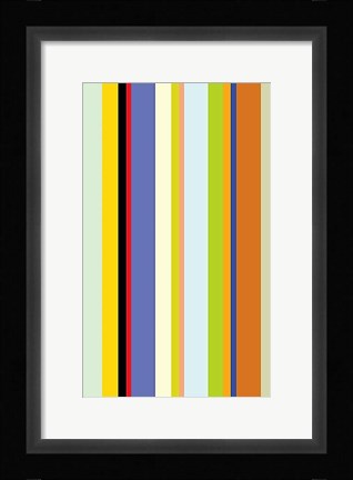 Framed Paprika Stripe Print
