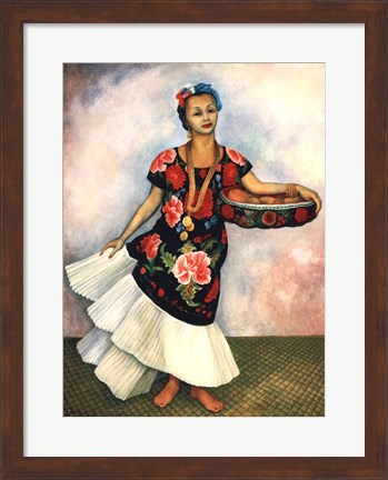 Framed Portrait of Dolores Olmedo Print