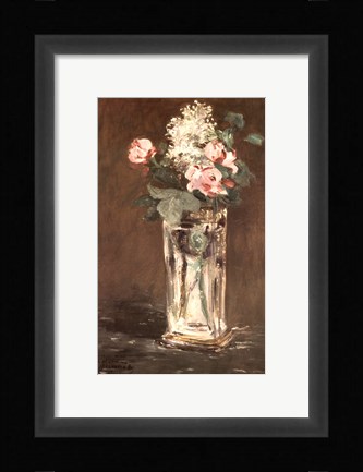 Framed Flowers in a Vase, Ca. 1882 Print