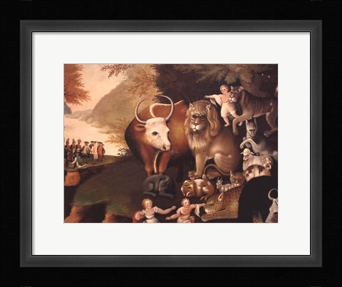 Framed Peaceable Kingdom Print