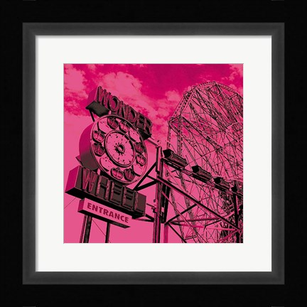 Framed Cotton Candy Wonder Wheel Print