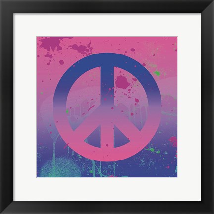 Framed Psychedelic Peace Print