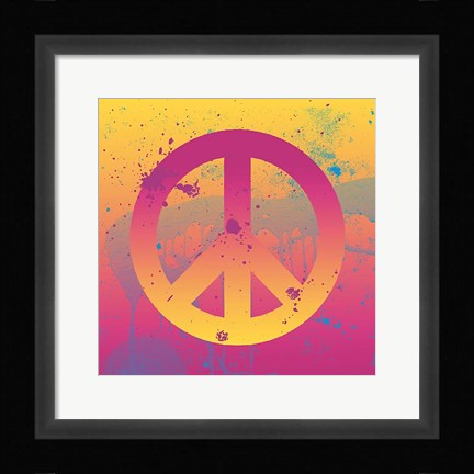Framed Far-out Peace Print