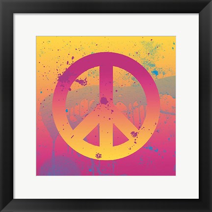 Framed Far-out Peace Print