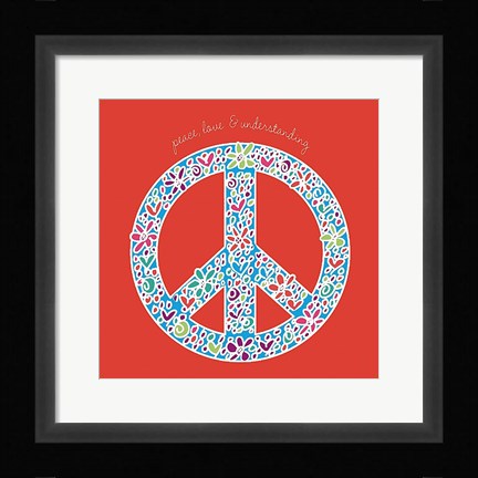Framed Peace, Love, and Understanding Print