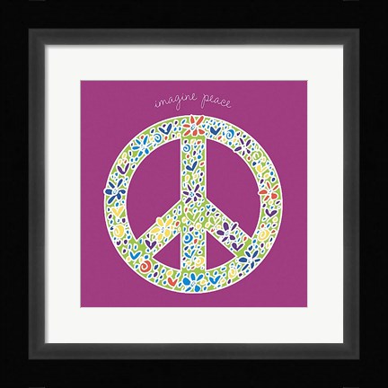 Framed Imagine Peace Print