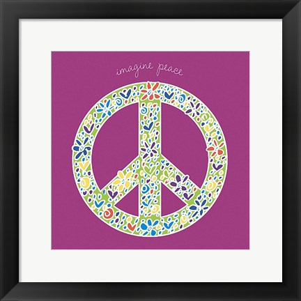 Framed Imagine Peace Print
