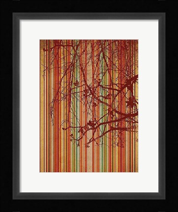 Framed Amber Stripe Print