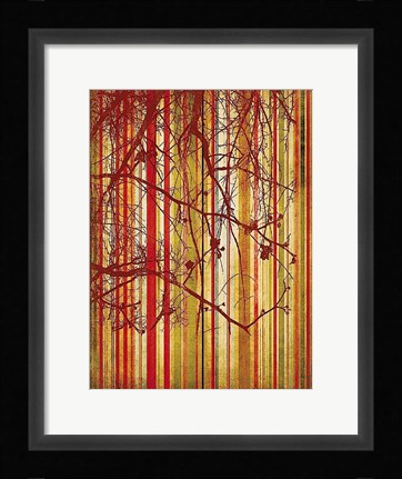 Framed Auburn Stripe Print