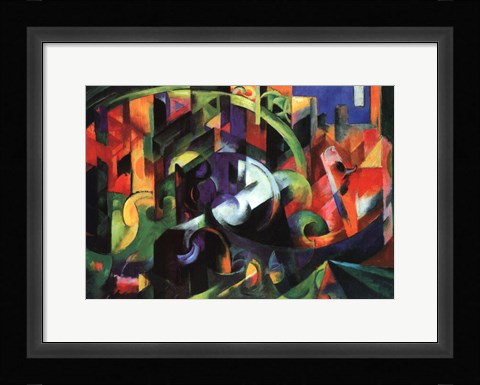 Framed Abstract with Cattle Print