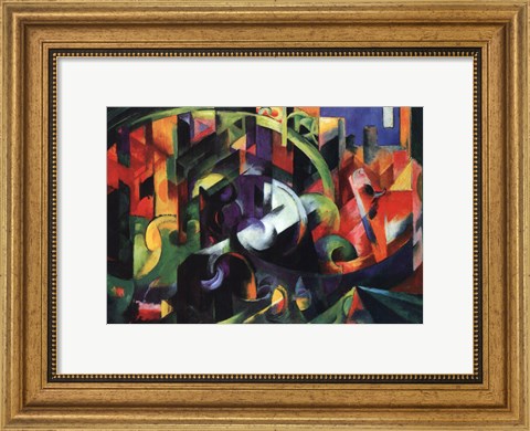 Framed Abstract with Cattle Print