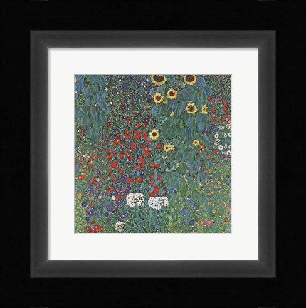 Framed Farm Garden with Sunflowers, around 1905/1906 Print