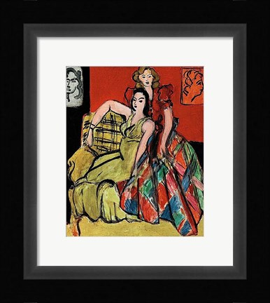 Framed Two Young Women, the Yellow Dress and the Scottish Dress, 1941 Print