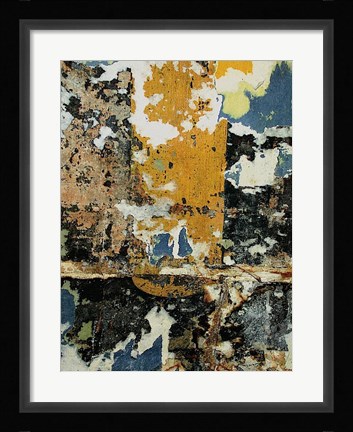 Framed Black &amp; Gold Layers Print