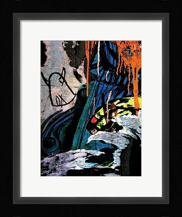 Framed Blue Orange Layers 2 Print