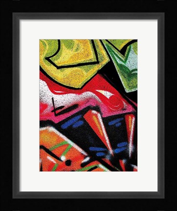 Framed Colorful Graffiti (detail Print