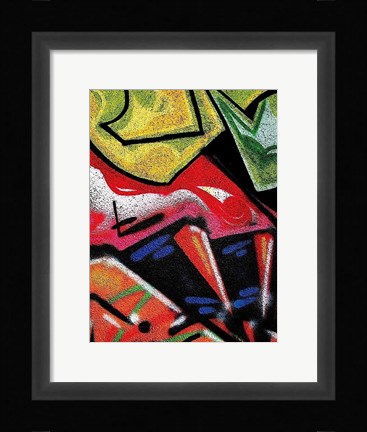 Framed Colorful Graffiti (detail Print