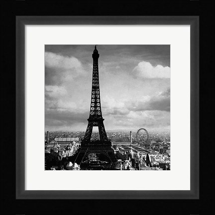 Framed Eiffel Tower, Paris France, 1897 Print