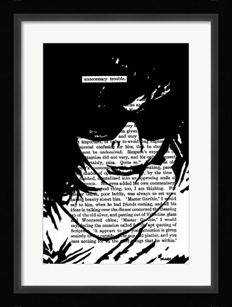 Framed Unnecessary Trouble Print