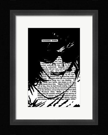 Framed Unnecessary Trouble Print