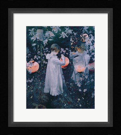 Framed Carnation, Lily, Lily, Rose Print