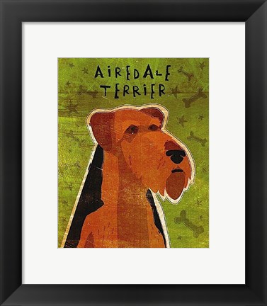 Framed Airedale Print