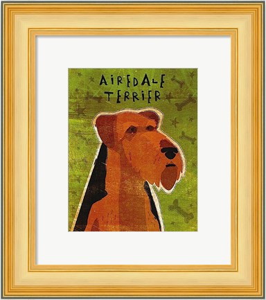 Framed Airedale Print