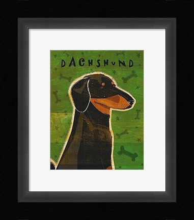 Framed Dachshund (black and tan) Print