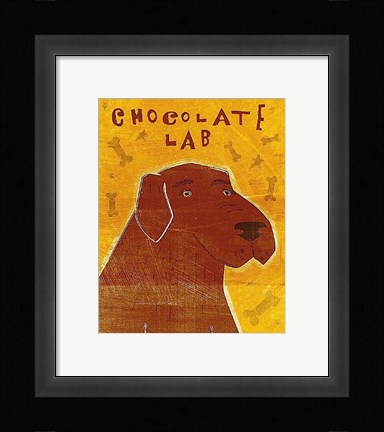 Framed Lab (chocolate) Print