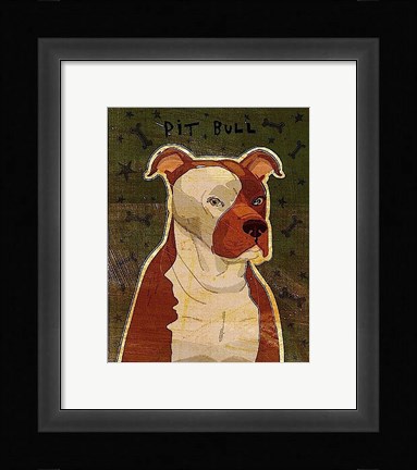 Framed Pit Bull Print