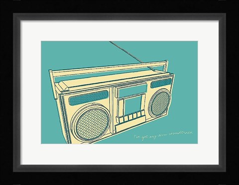 Framed Lunastrella Boombox Print