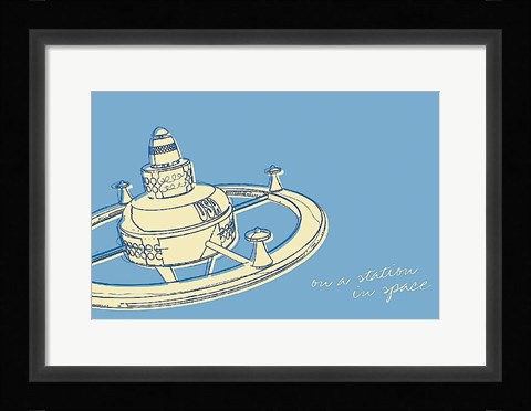 Framed Lunastrella Space Station Print