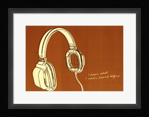 Framed Lunastrella Headphones Print