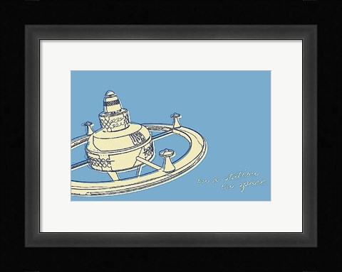 Framed Lunastrella Space Station Print