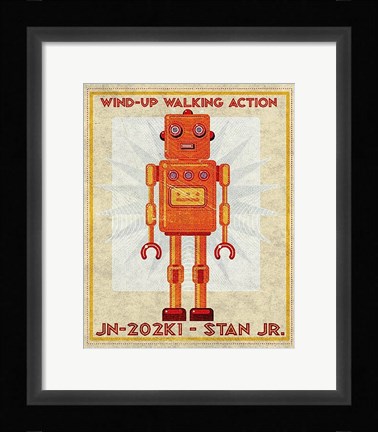 Framed Stan Jr. Box Art Robot Print