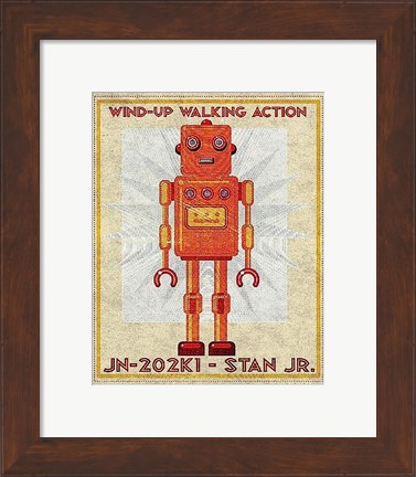Framed Stan Jr. Box Art Robot Print