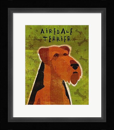 Framed Airdale Print