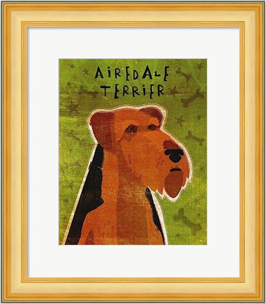 Framed Airdale Print