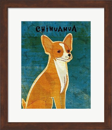 Framed Chihuahua (red) Print