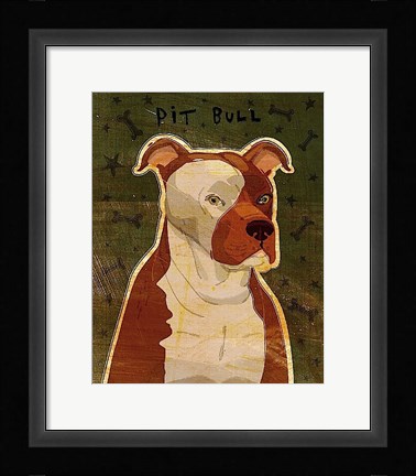 Framed Pit Bull Print
