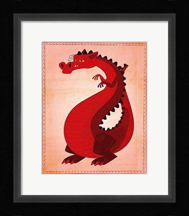 Framed Red Dragon Print