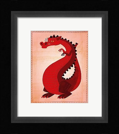 Framed Red Dragon Print