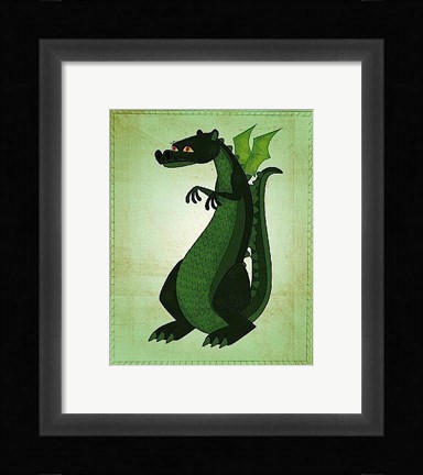 Framed Green Dragon Print
