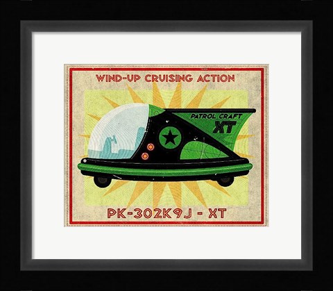 Framed Patrol Craft XT Box Art Tin Toy Print