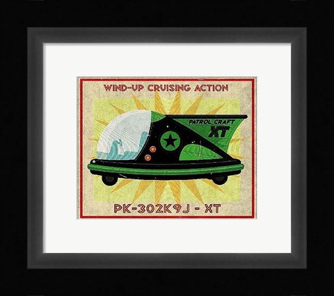Framed Patrol Craft XT Box Art Tin Toy Print